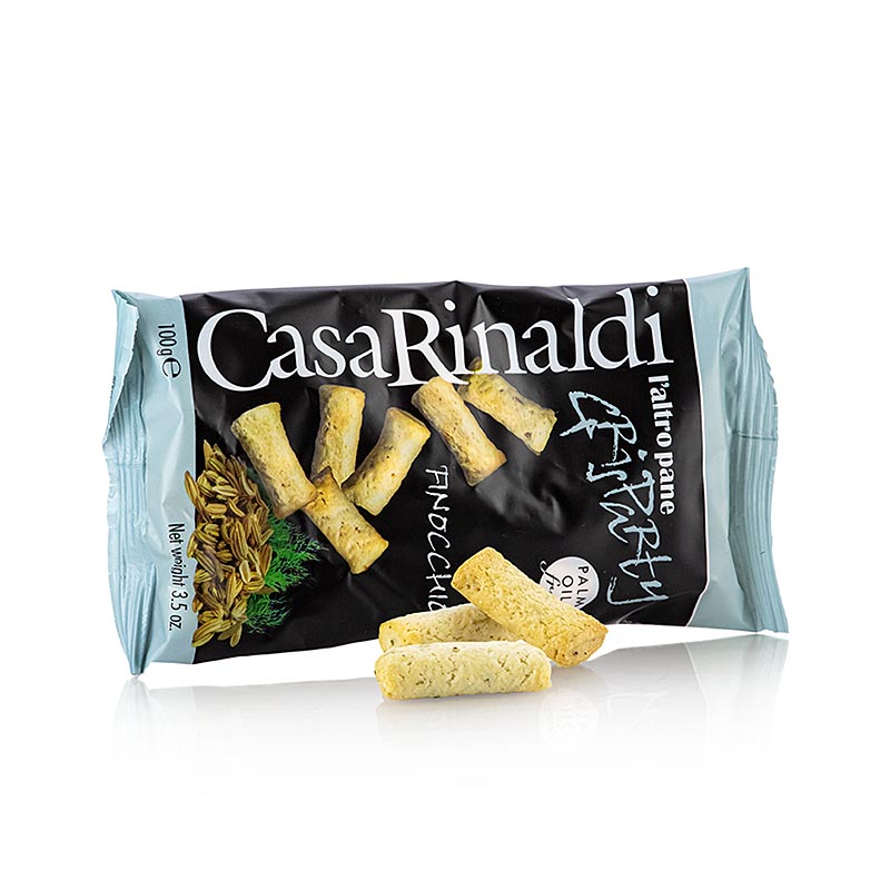 Grisparty - Mini Grissini-snacks med fankalsfron, Casa Rinaldi - 100 g - vaska