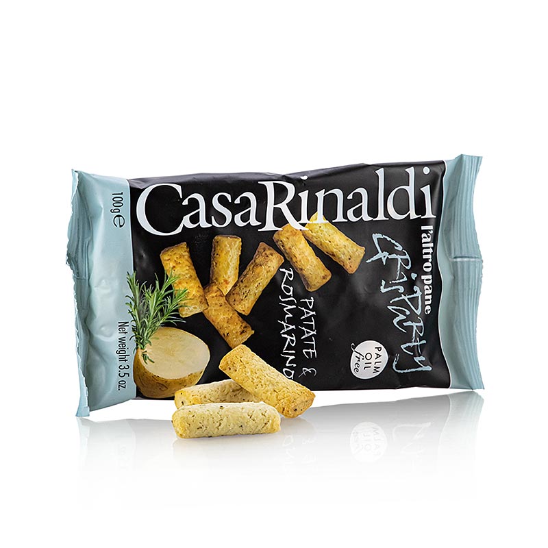 Grisparty - Mini Grissini-snacks med potatis och rosmarin, Casa Rinaldi - 100 g - vaska