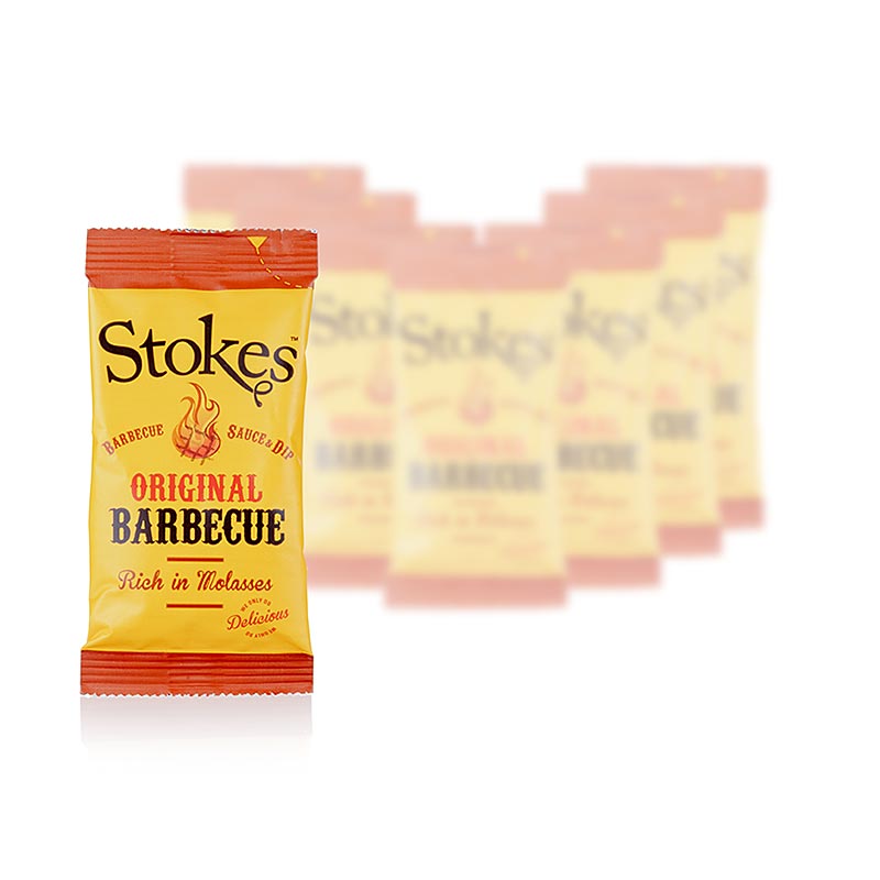 Stokes BBQ Sauce Original, rokig och sot, dospase - 80 x 25 ml - Kartong