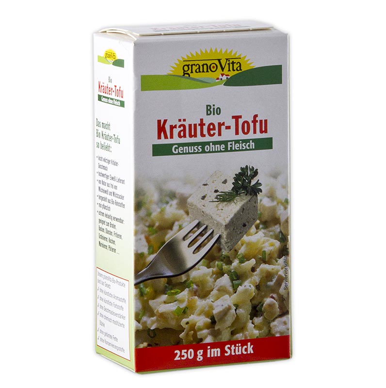 Tofu, mit Kräutern, BIO - 250 g - Packung Tofu, mit Kräutern, BIO - 250 g - Packung