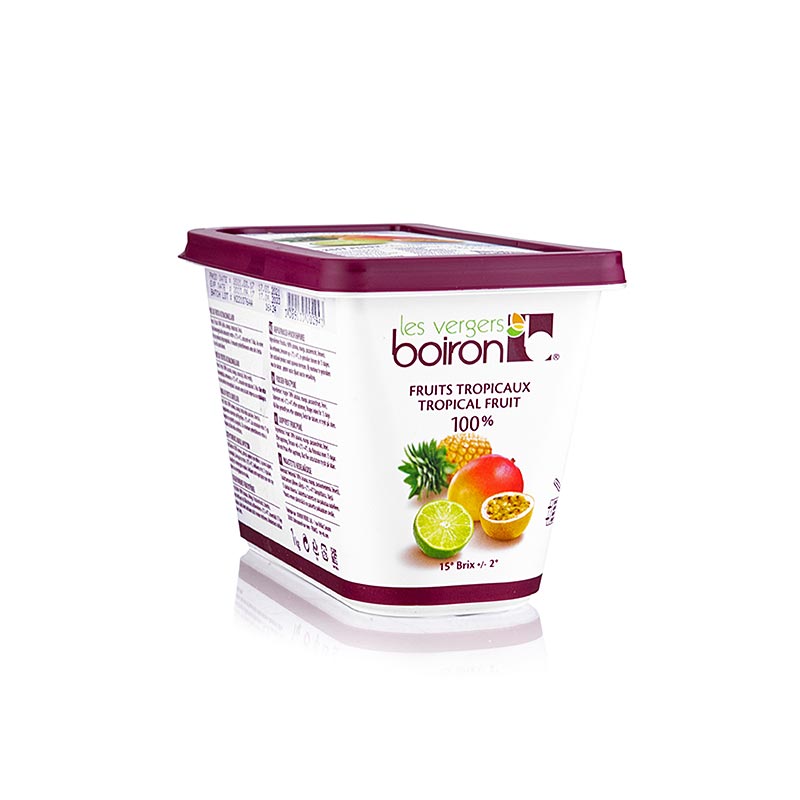 Pure de fruites tropicals / exotiques de Boiron, sense sucre (AFT0C3) - 1 kg - Carcassa de PE