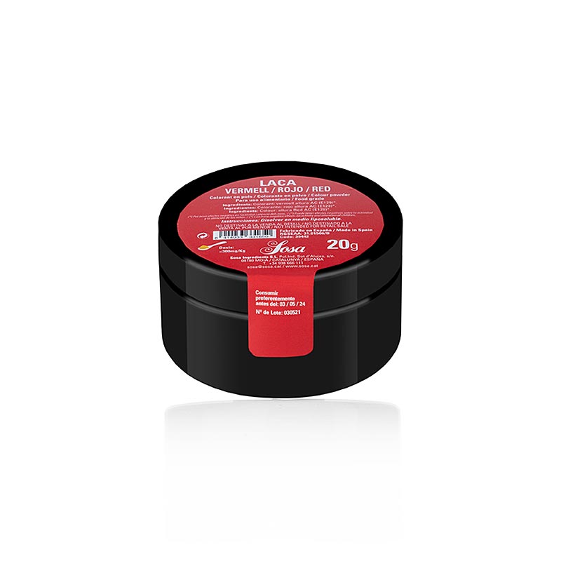 Colorante alimentario rojo Sosa, en polvo, liposoluble (39442) - 20g - pe puede