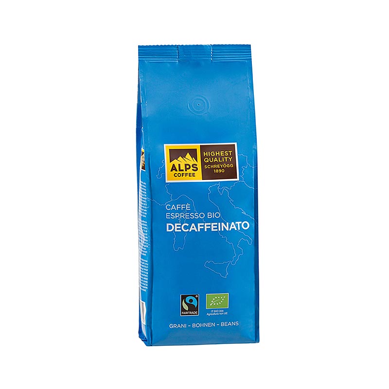 Schreyogg Coffee Caffe Koffeinfritt, koffeinfritt, hela bonor, rattvisemarkt ekologiskt - 500 g - aluminiumpase