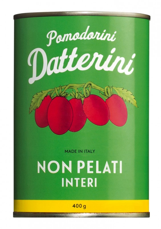 Pomodori datterini Vintage, tomate tamara, nao descascado, Il pomodoro piu buono - 400g - Pedaco