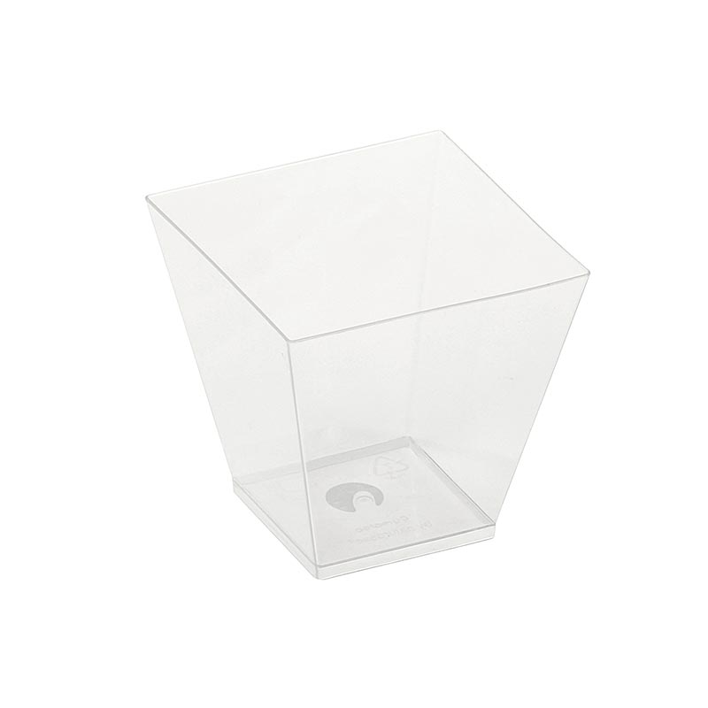 Vaso desechable Naturesse Kova transparente, 220 ml, 7,2 x 7,2 x 7,2 cm, PLA - 400 piezas - Cartulina