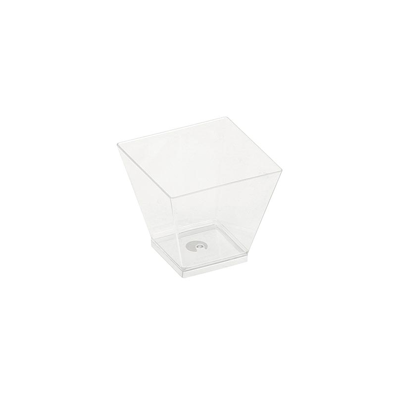 Vaso desechable Naturesse Kova transparente, 60 ml, 5 x 5 x 4,5 cm, PLA - 300 piezas - Cartulina