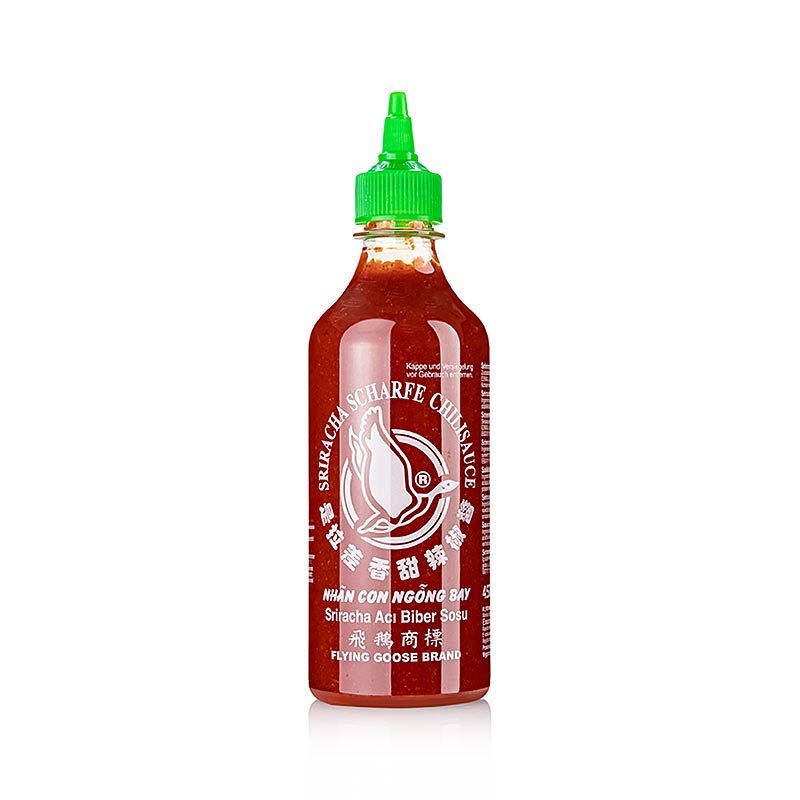 Salsa de Xile - Sriracha, Calent, Ampolla Espremedora, Oca Voladora - 455 ml - Ampolla de PE