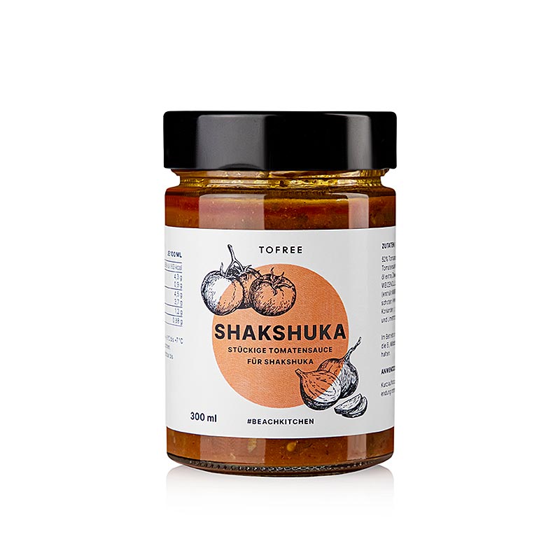 Shakshuka, bahan dasar saus tomat untuk hidangan telur, TOFREE-utara - 300ml - Kaca