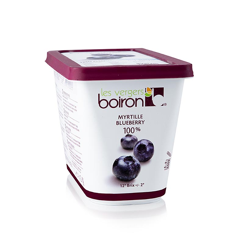 Haluskan blueberry Boiron (blueberry / myrtilles) tanpa pemanis - 1kg - cangkang PE