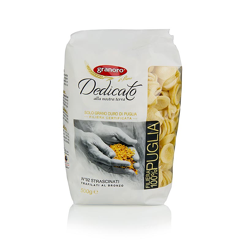 Granoro Dedicato - Strascinati, Orecchiette grandi, N.92 - 10 kg, 20 confezioni da 500 g - Cartone