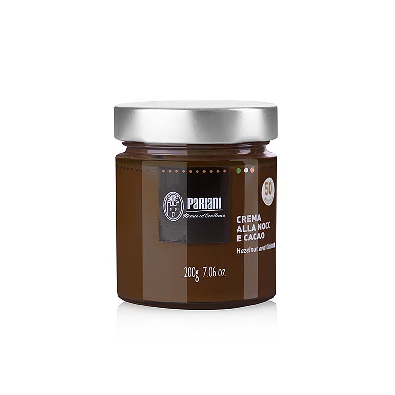 Crema spalmabile alla nocciola con cacao, pariani - 200 g - Bicchiere