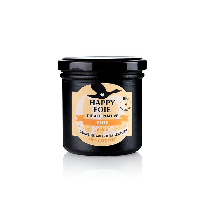 Happy Foie - blocco di fegato d`anatra, EthicLine, biologico - 130 g - Bicchiere