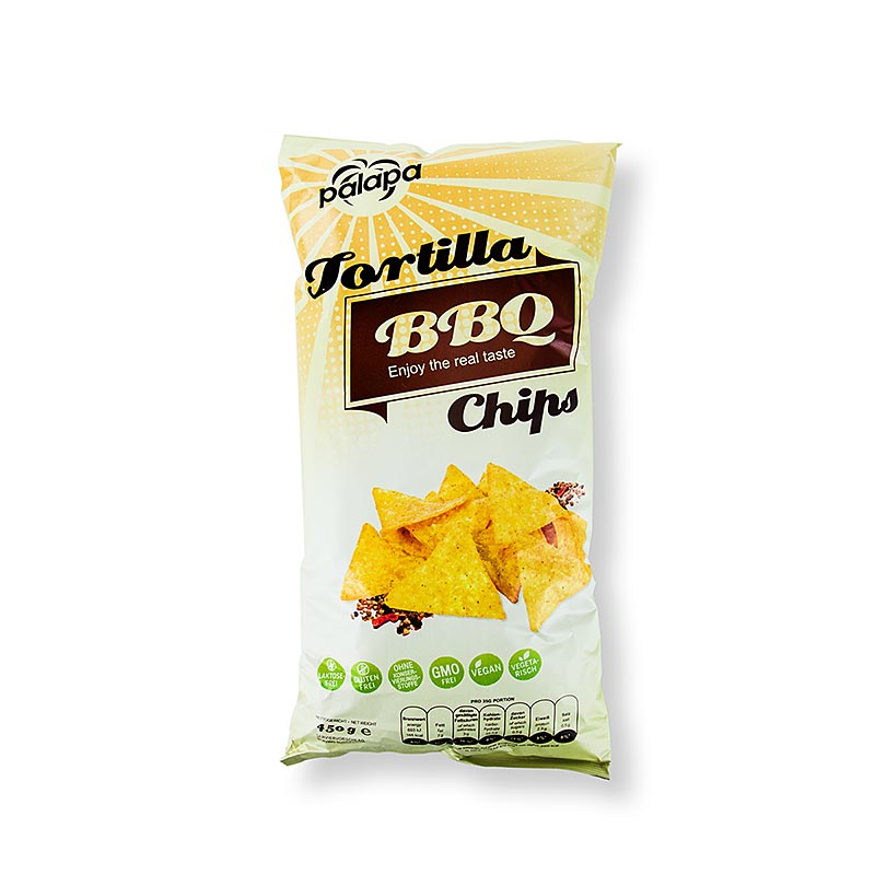 Tortilla chips krydret - BBQ - nacho chips, Sierra Madre - 450 g - bag