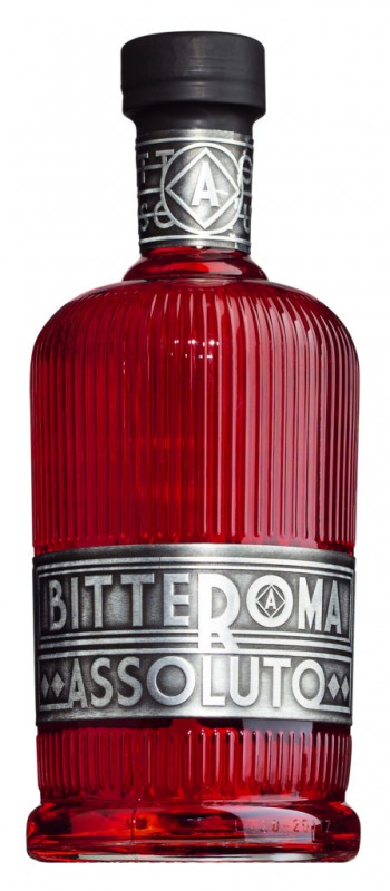 Bitter Roma Assoluto, liquore amaro, Silvio Carta - 0,7 litri - Bottiglia