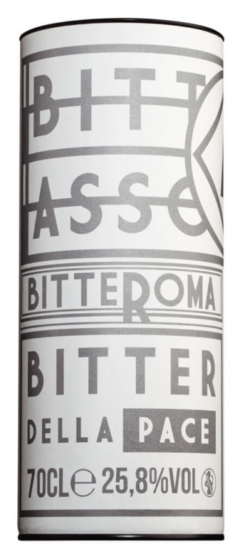 Bitter Roma Assoluto, liquore amaro, Silvio Carta - 0,7 litri - Bottiglia