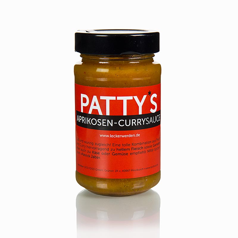 Pattys aprikos karrisaus, laget av Patrick Jabs - 225 ml - Glass