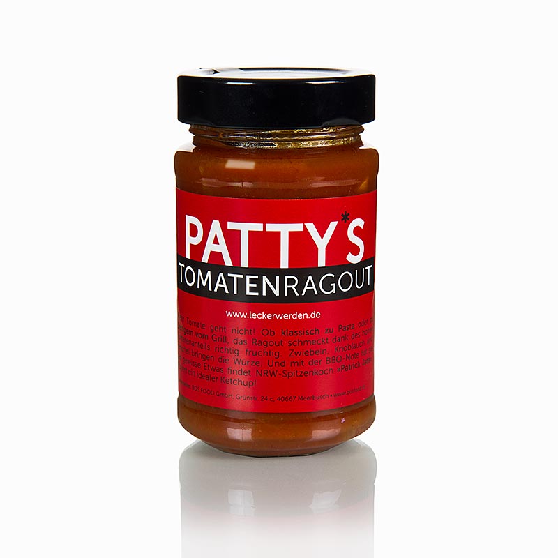 Ragu de tomate Patty, criado por Patrick Jabs - 225ml - Vidro