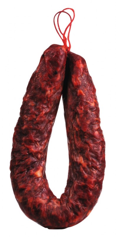 Salame a staffa piccante, salame de porco com pimenta, Santoro - aproximadamente 400g - kg Salame a staffa piccante, salame de porco com pimenta, Santoro - aproximadamente 400g - kg