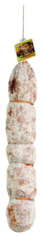 Salame punta di coltello, salame di maiale essiccato all`aria, Lovison - circa 700 gr - kg