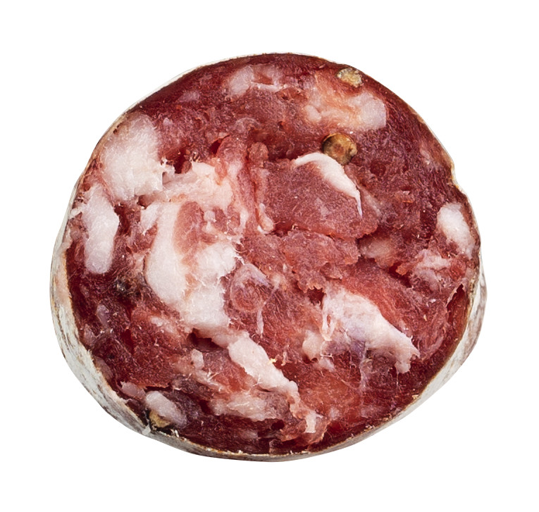 Salame fresco al Barbera, piccolo, salami dengan Barbera, Cascina Stella - sekitar 250 gram - kg