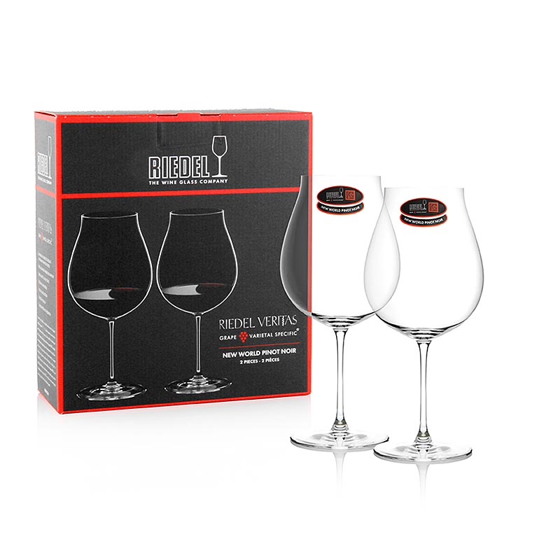 Riedel Veritas Glass - New World Pinot Noir / Nebbiolo (6449 / 67), i gjafaoskju - 2 stykki - Pappi