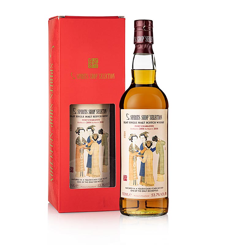 Single Malt Whisky Port Charlotte S Spirits 2004-2018 Yquem Cask, 53,7% vol. - 700 ml - Flaska