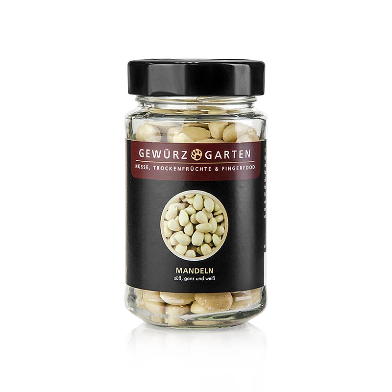 Almendras de jardin especiadas, dulces, enteras, blancas - 125g - Vaso