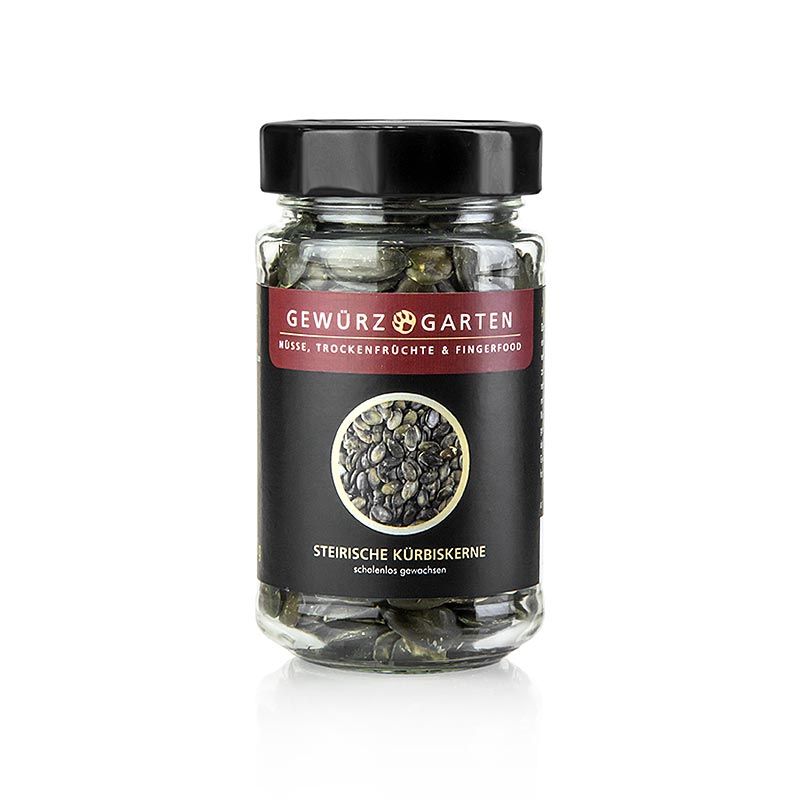 Sementes de abobora Gewurzgarten Estiria, cultivadas sem casca - 140g - Vidro Sementes de abobora Gewurzgarten Estiria, cultivadas sem casca - 140g - Vidro