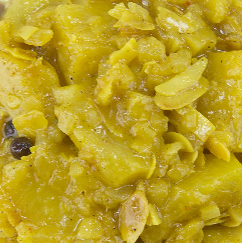 Chutney de curry de abacaxi Spice Garden, com amendoas, flor de sabugueiro e capim-limao - 225ml - Vidro Chutney de curry de abacaxi Spice Garden, com amendoas, flor de sabugueiro e capim-limao - 225ml - Vidro