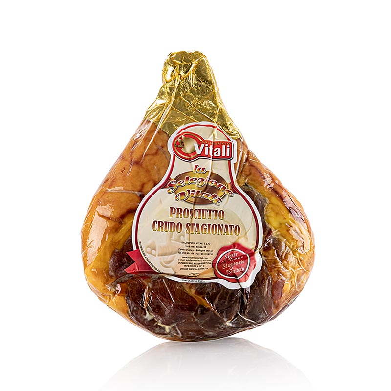 Prosciutto Stagionato Crudo, italiensk raskinka, min.10 manader, Selezione Vitali - ca 7 kg - Vakuum Prosciutto Stagionato Crudo, italiensk raskinka, min.10 manader, Selezione Vitali - ca 7 kg - Vakuum