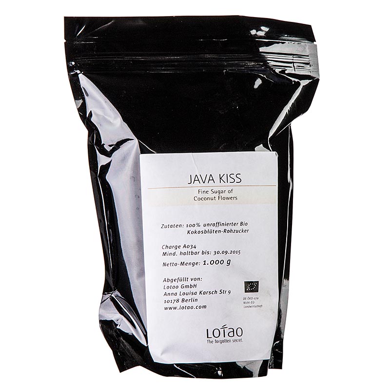 Lotao Java Kiss, kokosblomsocker, ekologiskt - 1 kg - vaska