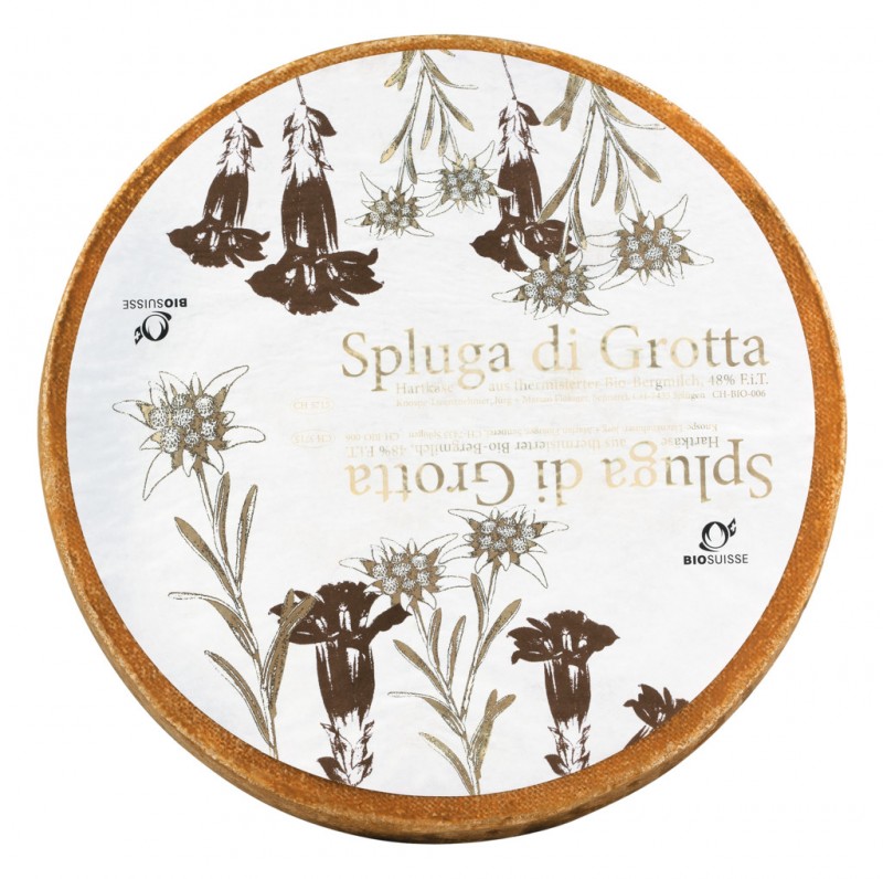 Spluga di Grotta, ecologic, formatge de muntanya suis, ecologic, lactic Splugen - uns 5 kg - kg Spluga di Grotta, ecologic, formatge de muntanya suis, ecologic, lactic Splugen - uns 5 kg - kg