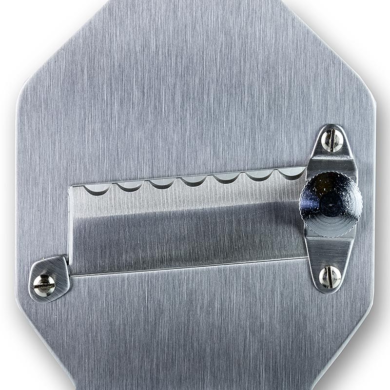 Truffle slicer, metal, wavy blade, square head - 1 piece - box