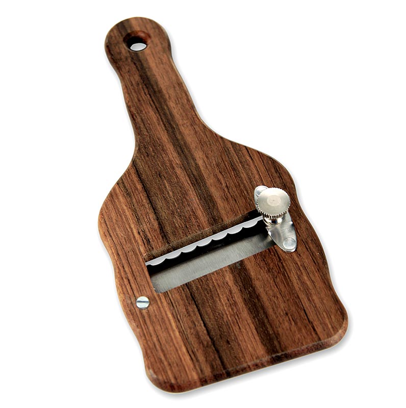 Truffle slicer, wood, wavy blade - 1 piece - box