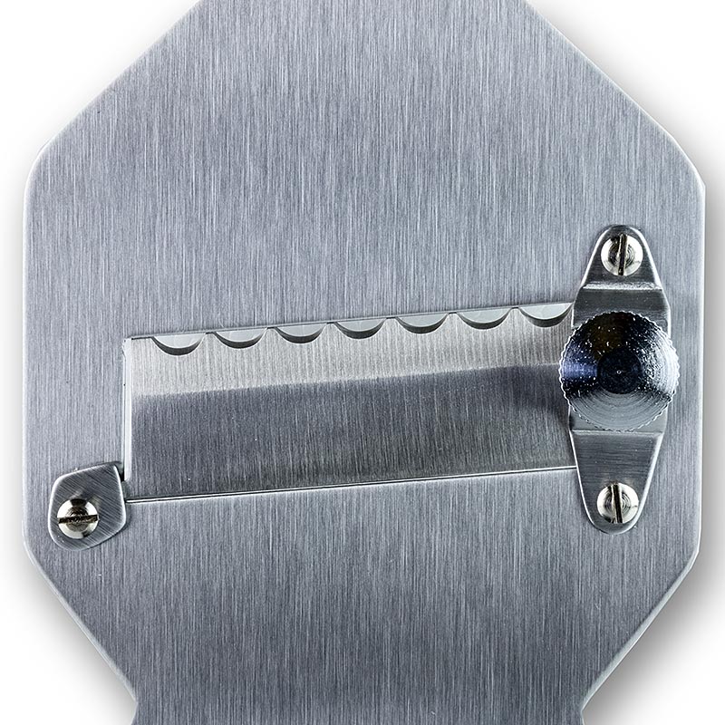 Troeffelskaerer, metal, boelget blad, firkantet hoved, bredt traehandtag - 1 styk - boks