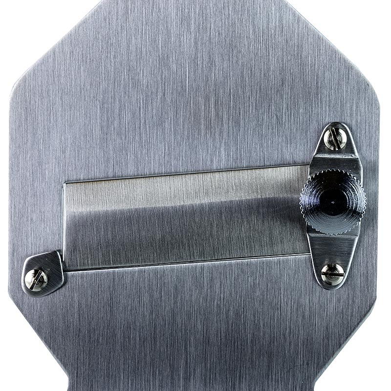 Truffelsnijder, metaal, glad lemmet, vierkante kop met houten handvat - 1 stuk - doos