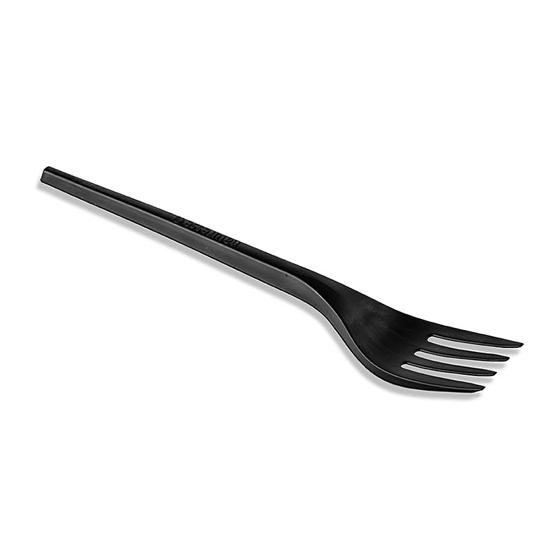 Naturesse gaffel, svart, 168 mm, ATERANVANDbar CPLA - 1 000 stycken - Kartong