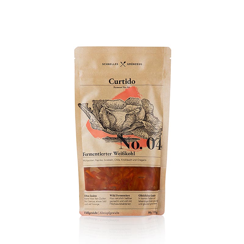 Pikavihannekset - Curtido (fermentoitu valkokaali paprikan ja chilin kera) - 330 g - laukku