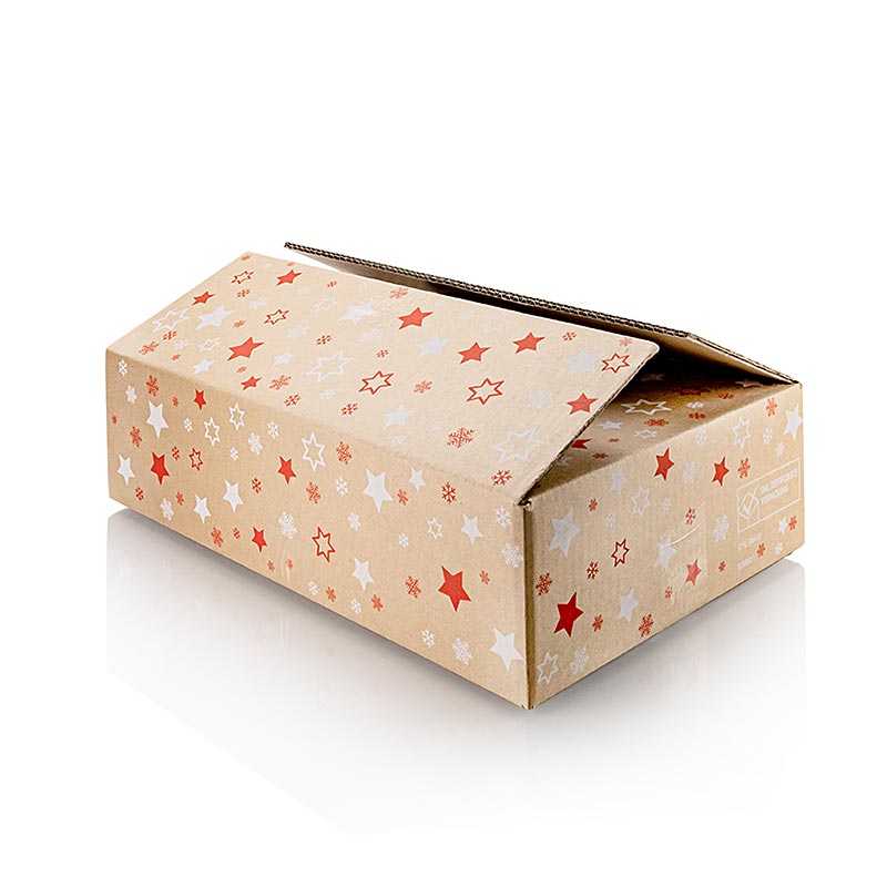 Caja regalo vino Natura Poinsettias, caja regalo de 3, 360mm - 1 pieza - Perder