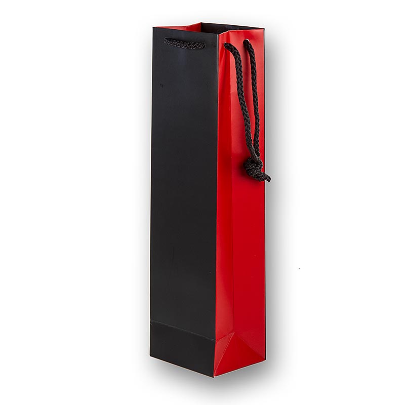 Borsa regalo per vino, borsa per bottiglia, 1, marrone / rosso, 360x100x80mm - 1 pezzo - Sciolto