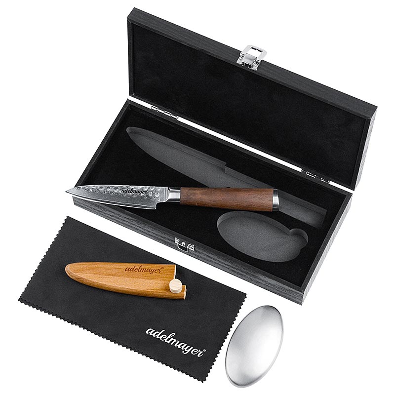 Cuchillo pelador damasco, 9,5 cm, cuchillo Adelmayer - 1 pieza - caja