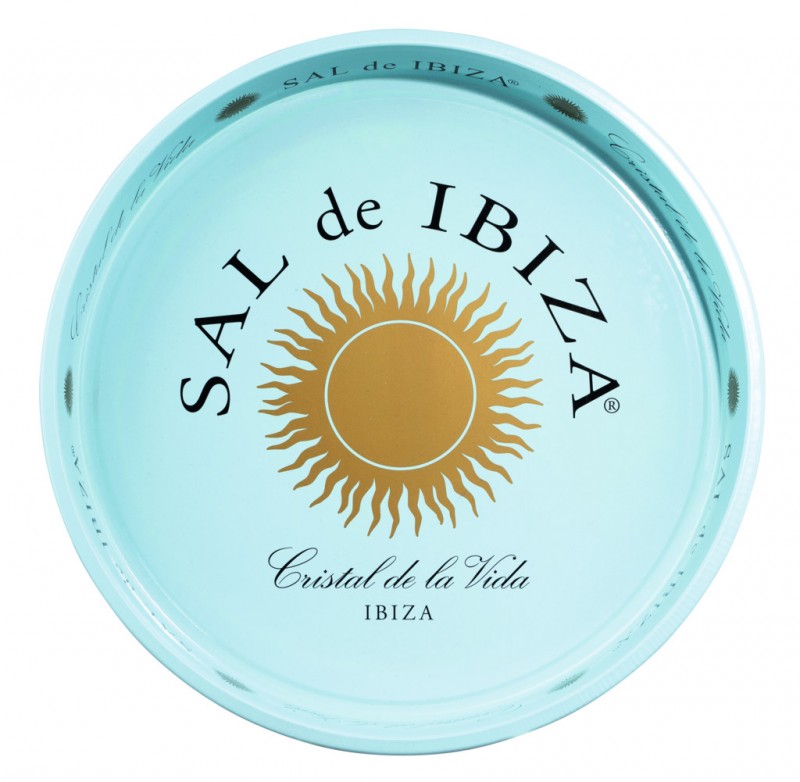 Servitoerbrett, servitoerbrett, metallplater, Sal de Ibiza - Diameter: 33 cm - Stykke