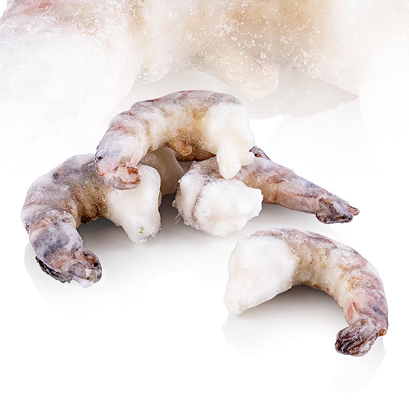 Black Tiger Shrimp, huvudlos, skallos, ca 16-24 stycken, Goumaitre - 1 kg - vaska