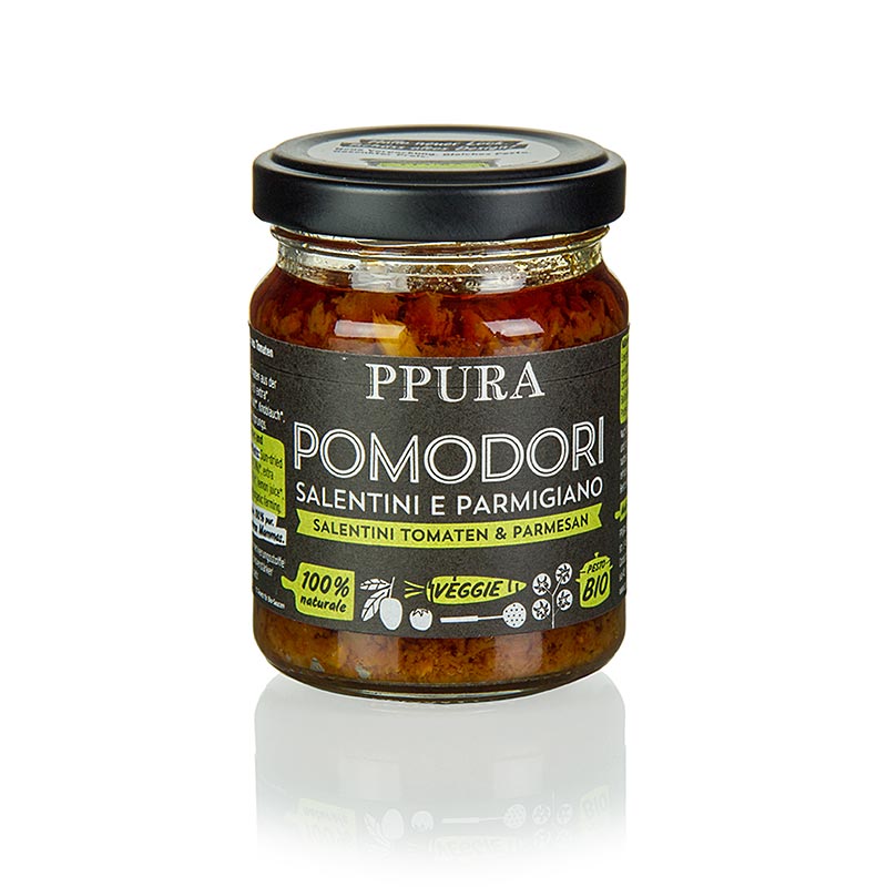 Ppura Pesto Rosso di Pomodori Salentini, biologico - 120 g - Bicchiere