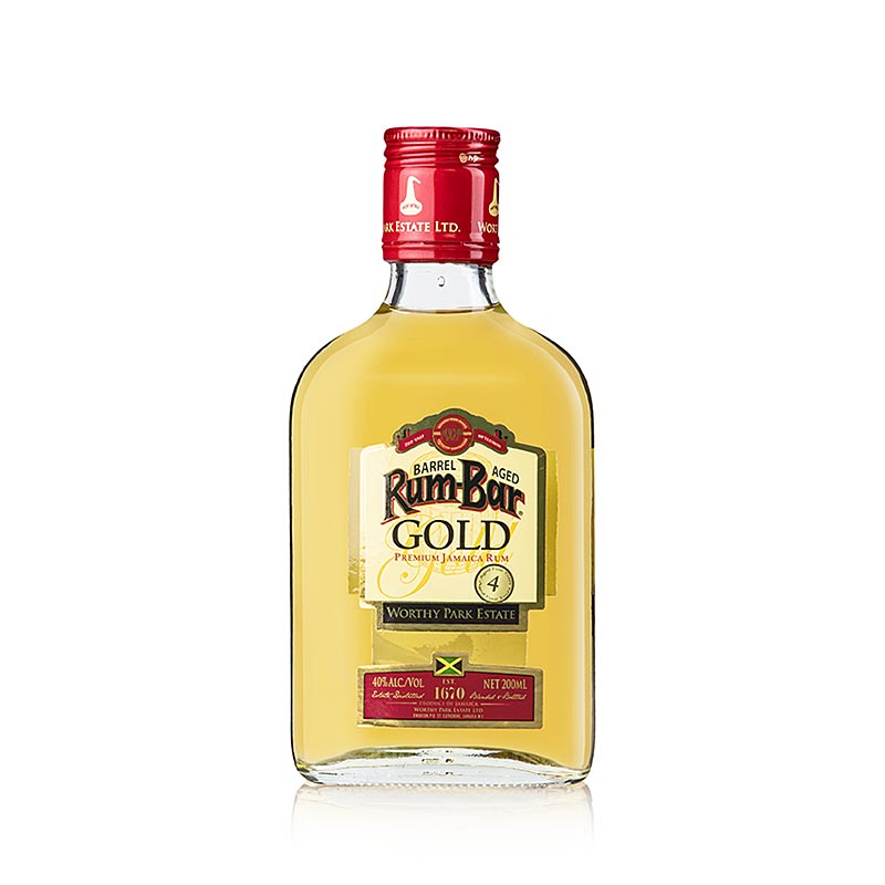 Worthy Park Rum Bar Gold 40 tilavuusprosenttia, Jamaika - 200 ml - Pullo