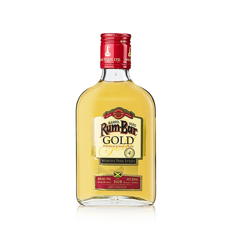 Worthy Park Rum Bar Gold 40% vol., Giamaica - 200 ml - Bottiglia