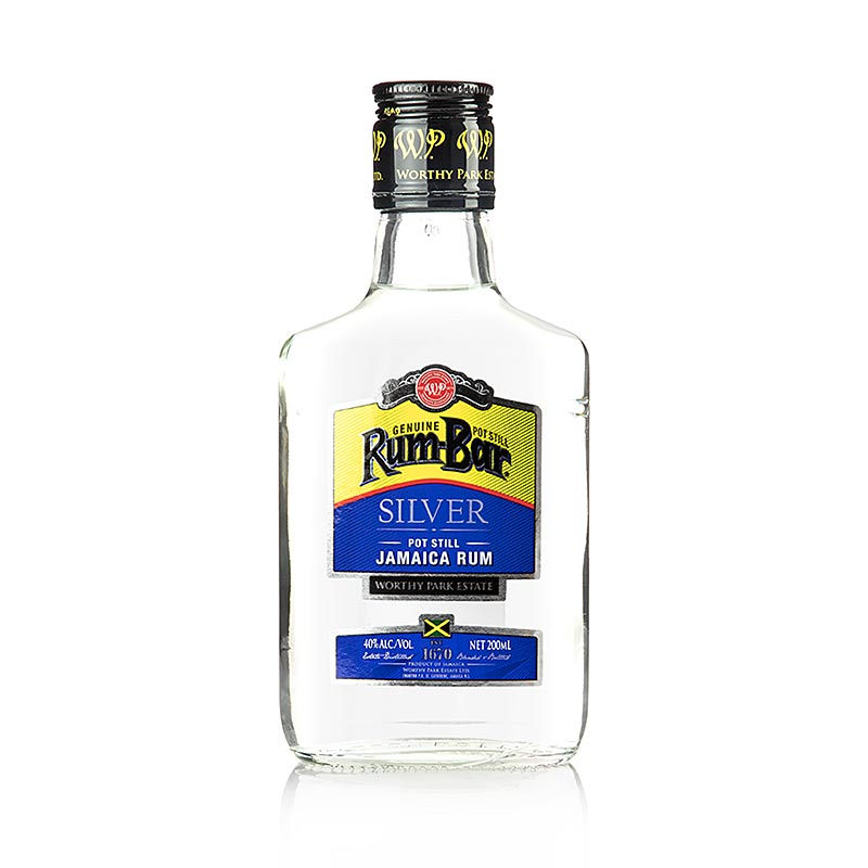 Worthy Park Rum Bar Silver, 40 tilavuusprosenttia, Jamaika - 200 ml - Pullo