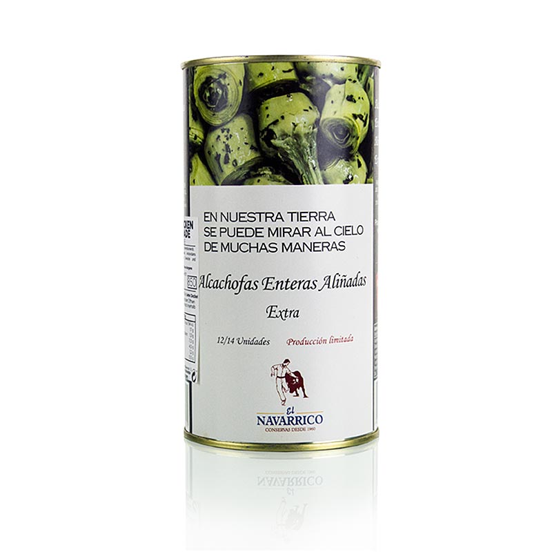 Alcachofas en escabeche, con tallo, 9-12 piezas, Navarrico - 780g - poder