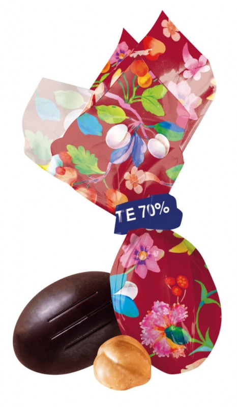 Mork 70% med hasselnotter mini agg bulk, mini paskagg, mork 70% med hel hasselnot, Venchi - 1 000 g - kg