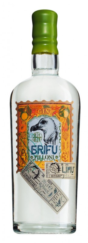 Gin Grifu Limu, Xhin, Silvio Carta - 0,7 litra - Shishe Gin Grifu Limu, Xhin, Silvio Carta - 0,7 litra - Shishe